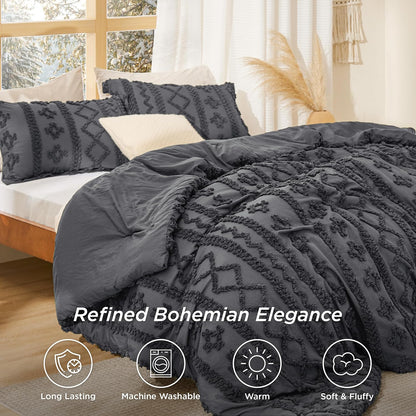 BohoBloom™ Tufted Duvet Cover Set (3-Piece)
