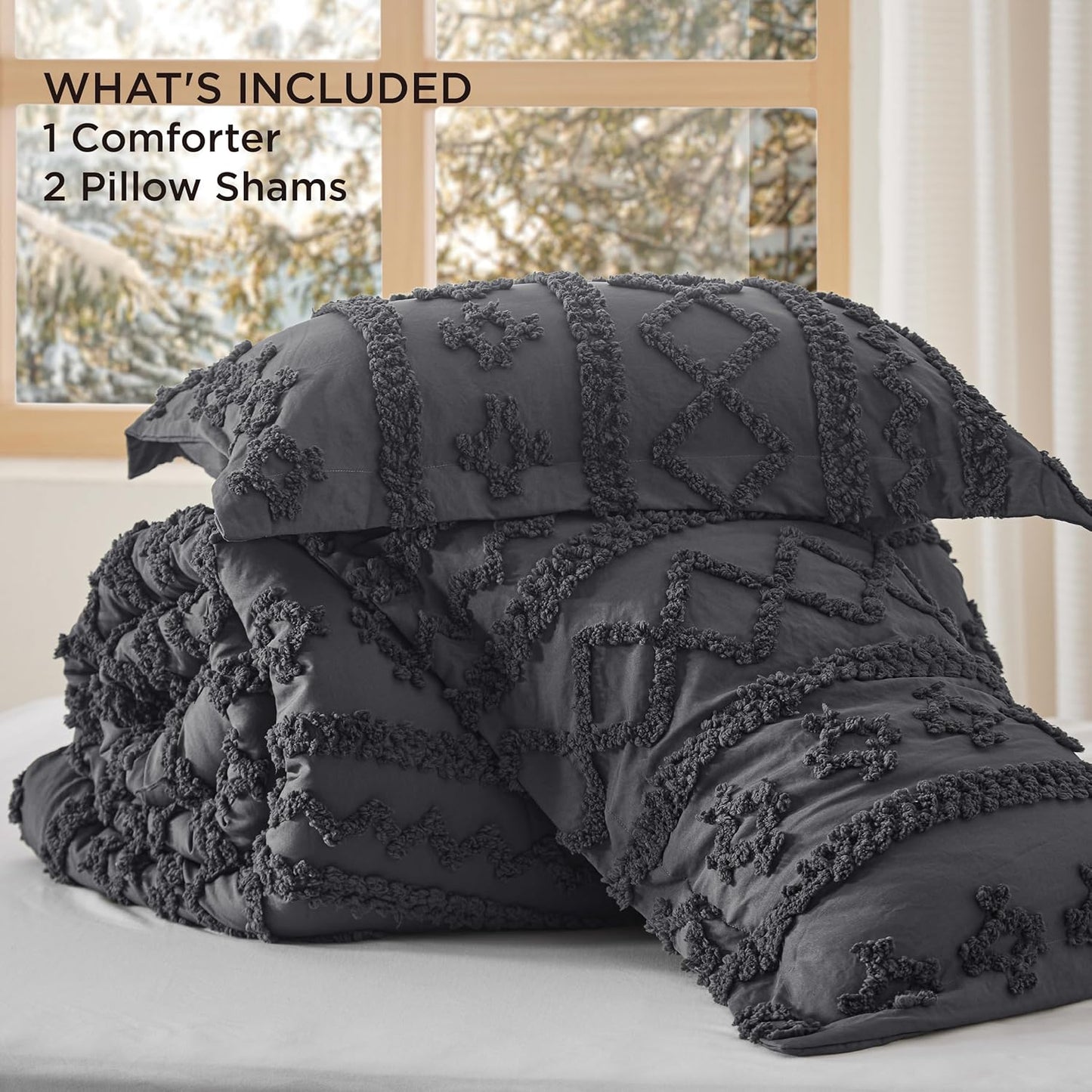 BohoBloom™ Tufted Duvet Cover Set (3-Piece)