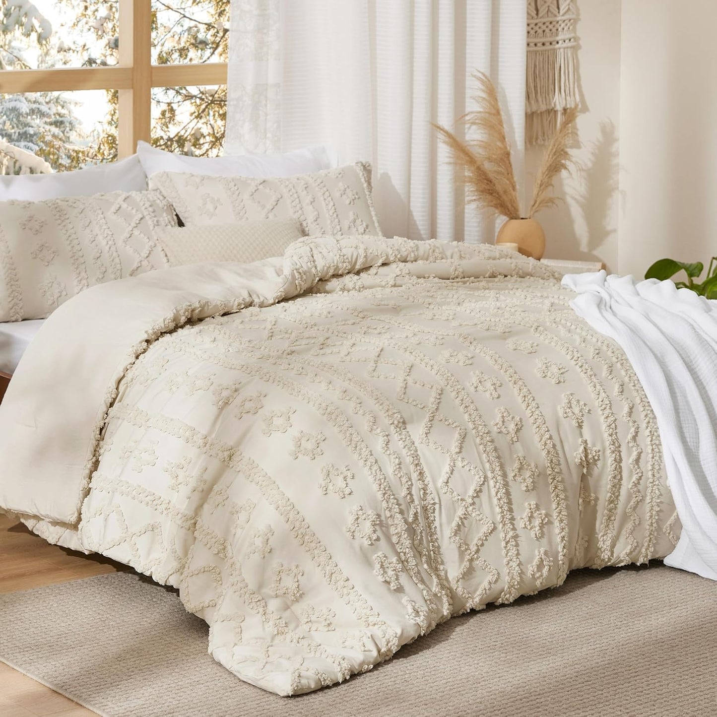 BohoBloom™ Tufted Duvet Cover Set (3-Piece)
